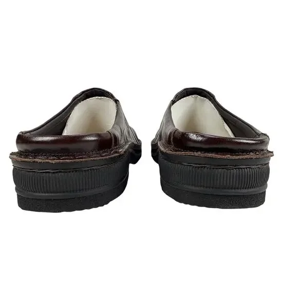 Naot Bjorn Clog Slip On Casual Mens 14 14.5 EU 47 Walnut Leather Cork Footbed